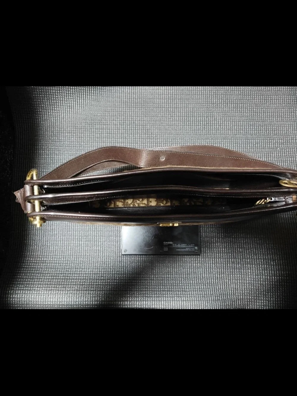 Dior Brown Monogram Canvas Shoulder Bag with Dark Brown Trim